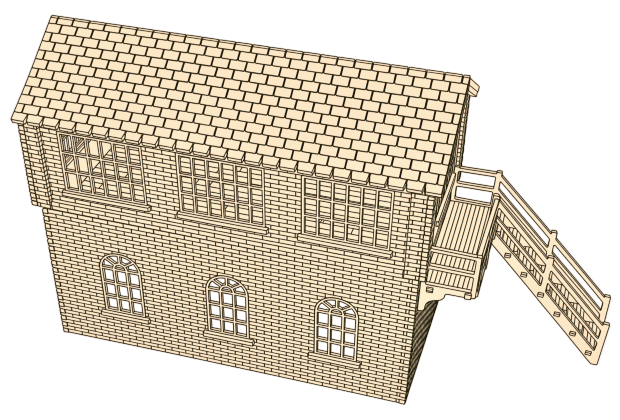 Assembly of the laser cut railway heritage signal box